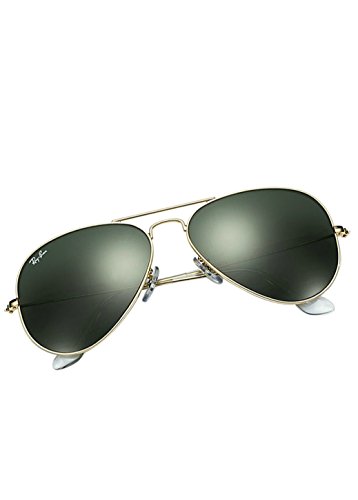 Ray-Ban Aviator Non-Polarized Sunglasses RB3025, Gold Frame/Green Lens