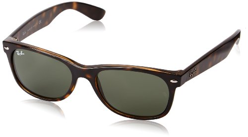 Ray-Ban RB2132 New Wayfarer Sunglasses, Tortoise Frame/G-15-XLT Lens, 55 mm