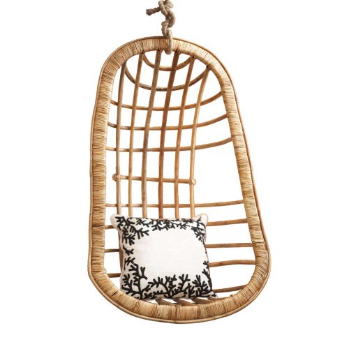 Two's Company Hanging Rattan Chair